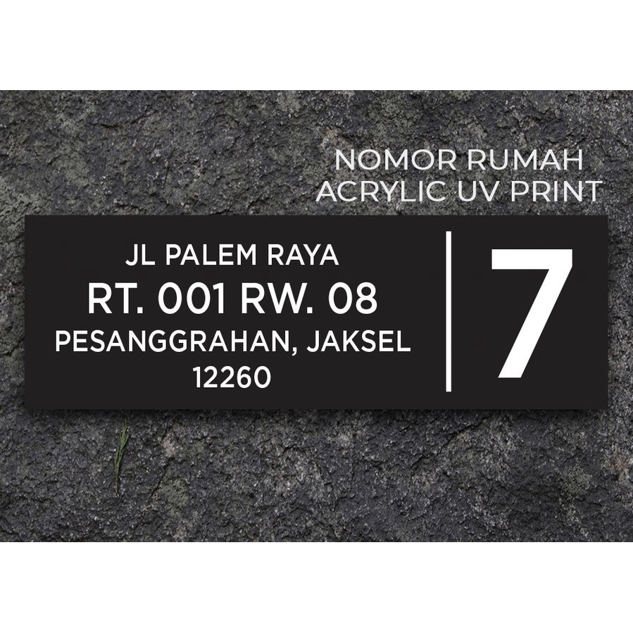 Jual Custom Nomor Rumah Acrylic UV Print | Papan Alamat Akrilik ...