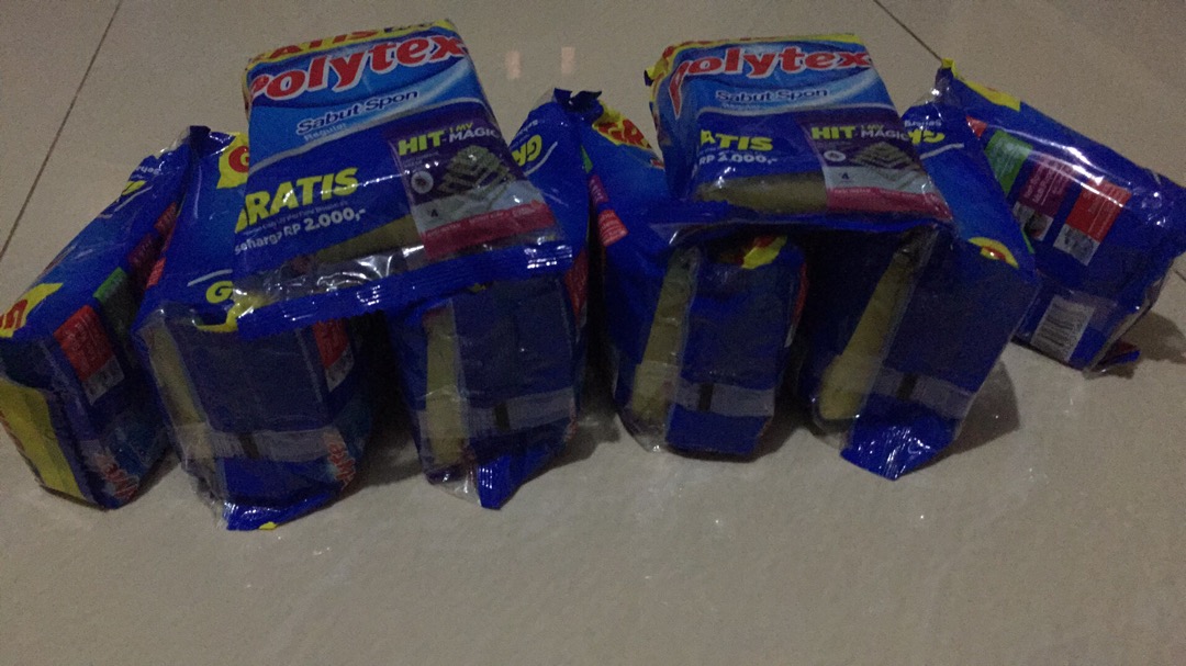 12 Pc Busa Cuci Piring - Spoon Polytex - Busa - Isi 12 Pc Pembersih