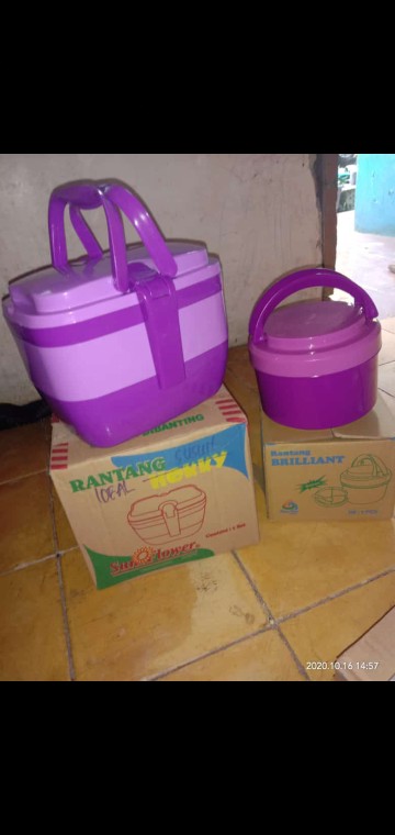 Rantang Makanan Purple / Tempat Makanan 3 Tingkat Gr3in1 - Tempat Bekal Makanan