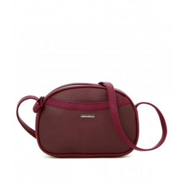 TAS SELEMPANG BABETTA SOPHIE MARTIN PARIS PROMO DISKON MURAH KULIT IMPORT PREMIUM MERAH MAROON