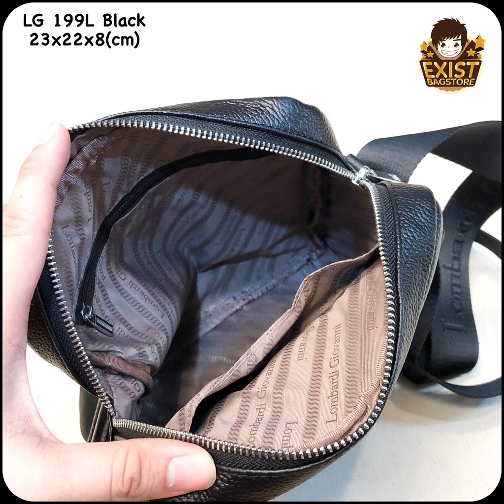 tas pria original lombardi giovanni 199 series bahan asli kulit tas original