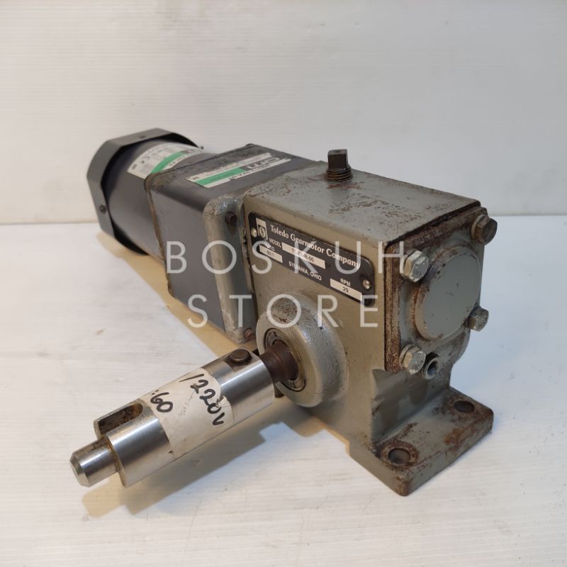 AC MOTOR GEARBOX WORM RPM LAMBAT 60W 1:60 1PHASE 220V 20rpm