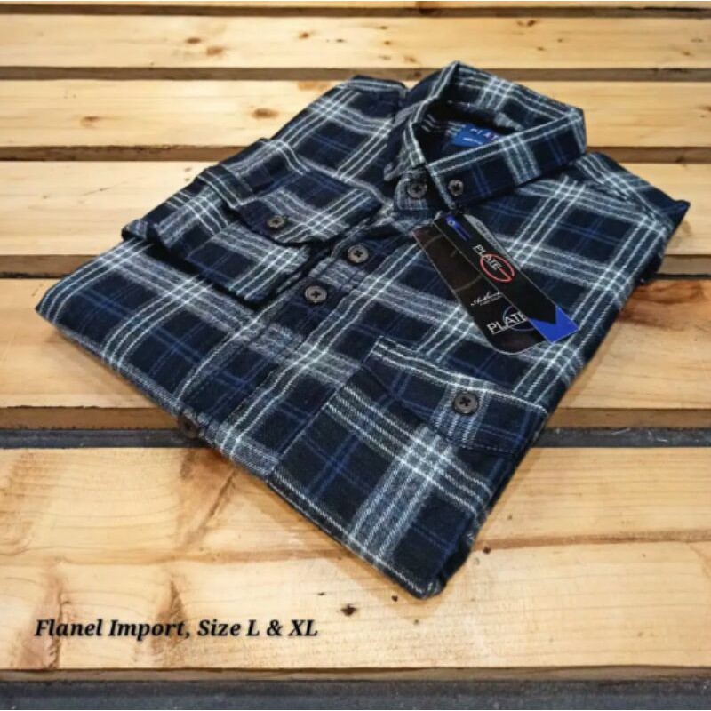 BAJU PRIA KEMEJA FLANEL KOTAK-KOTAK