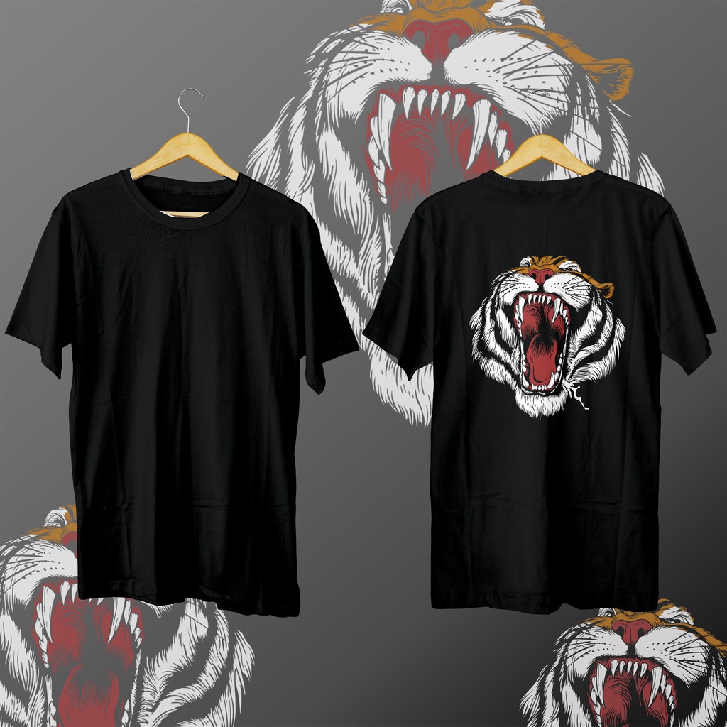 HK STORE 26 - KAOS DISTRO TIGER FACE (BLKNG)