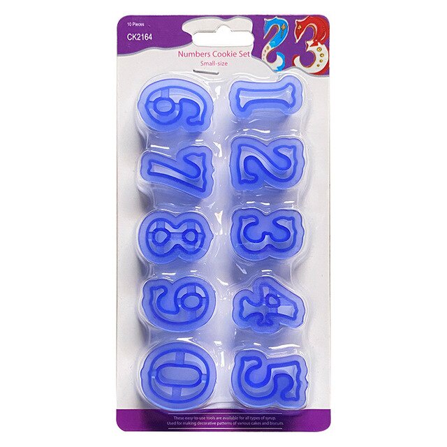 Cookie Cutter Fondant Number Set Cetakan Biskuit Kue Cake Angka Cutter