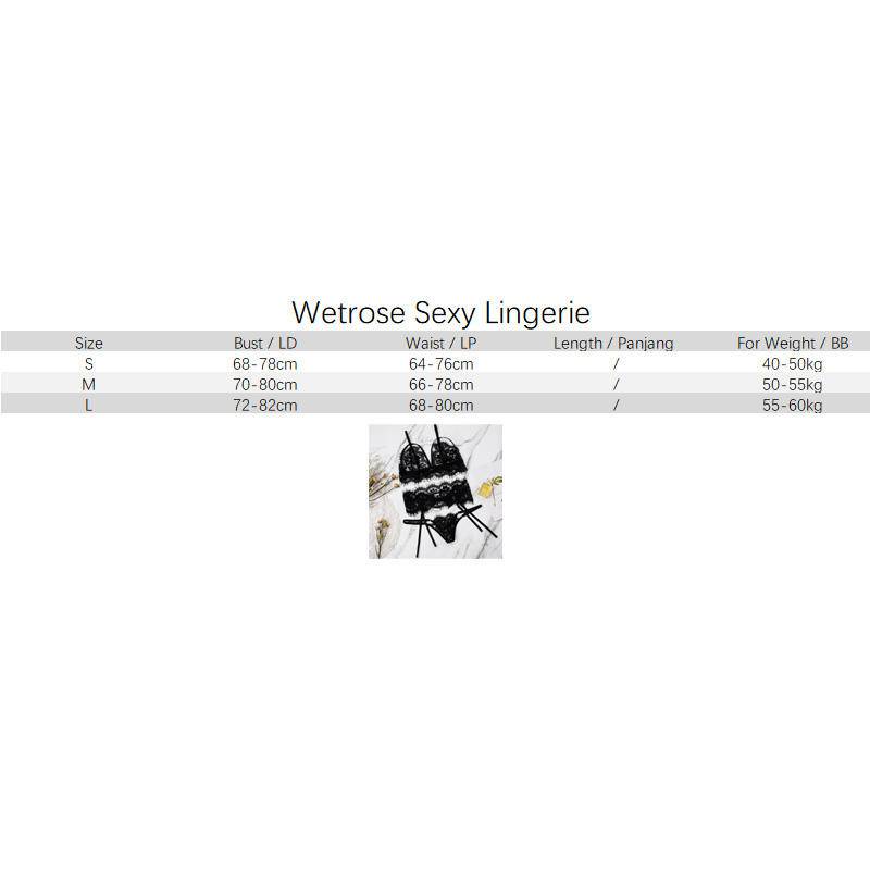 【Wetrose】Hot Selling Sexy Women's Black Full Lace Split Underwear Lingerie Lingeria Set