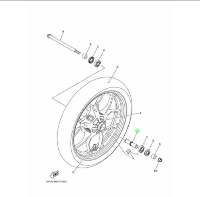 Bosh tromol depan R25 R 25 MT25 ASLI ORI YAMAHA 1WD F510C 01