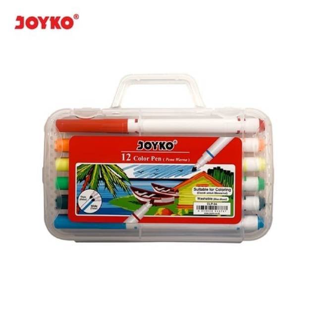 

Joyko CLP 04 Spidol bs dicuci Washable Pen Warna 12 Colors ≠ crayola