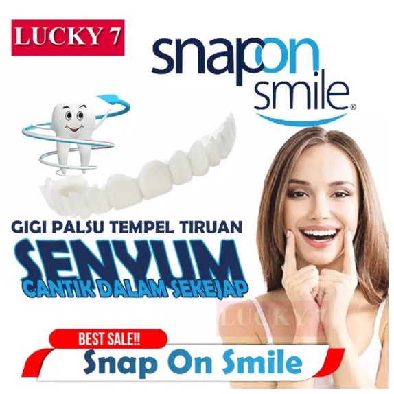 1 Set Atas Bawah Snap On Smile Gigi Tiruan putih seperti gigi asli Gigi Palsu Silikon