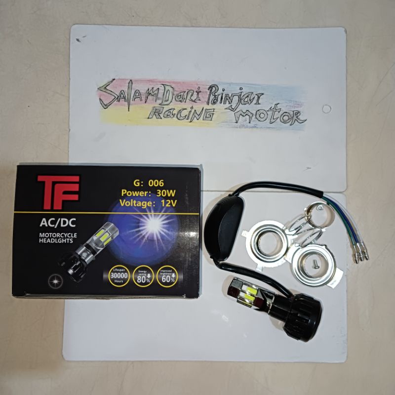 BOLA LAMPU LED KIPAS 6 MATA MOTOR VIXION SUPRA X 125 BEAT VARIO MIO NMAX