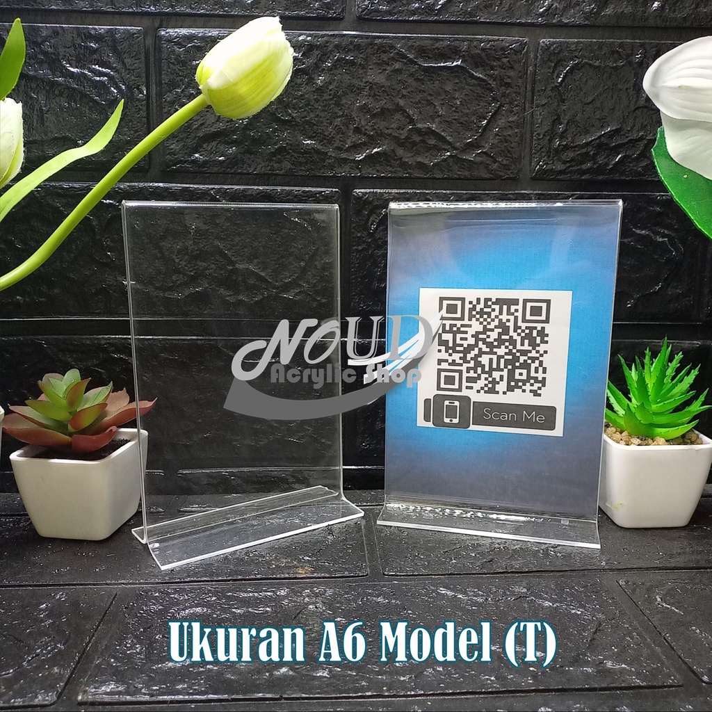 

Nomor Meja Akrilik - acrylic tent holder - tent card - tempat menu akrilik ukuran A6