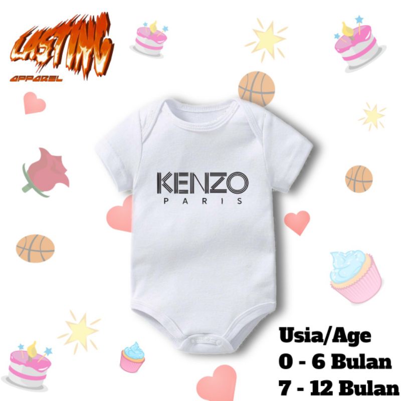 kaos baju bayi KENZO tshirt DISTRO jumper baby kids kaus pendek usia 0 1 2 3 4 5 6 7 8 9 10 11 12 bu