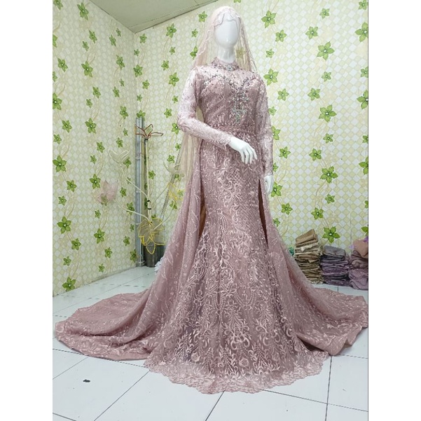 gaun slim duyung mewah mur,mer