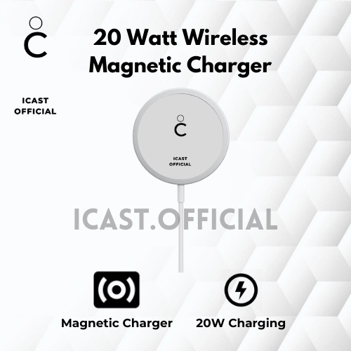 Wireless Magnet 20W - iCast Magnetic 20W Charger - iCast Wireless Charger [ 1 Bulan Garansi ]