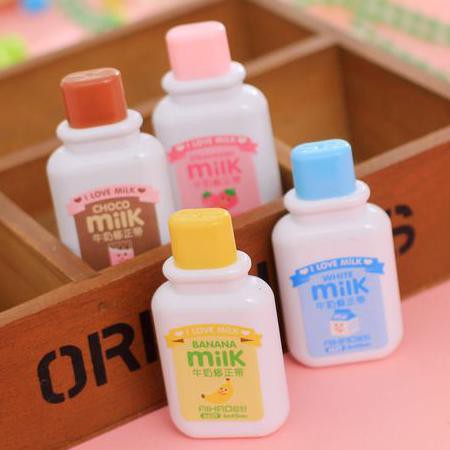 

Correction Tape / Tip Ex Bentuk Botol Susu Warna Putih Untuk Sekolah