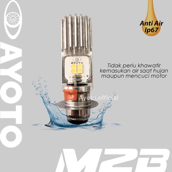 Lampu depan motor LED AYOTO M2B H6 AC DC motor matic bebek