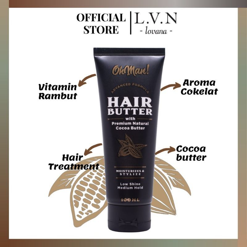 Oh Man Hair Butter 100 ml - Vitamin Rambut/Hair Treatment