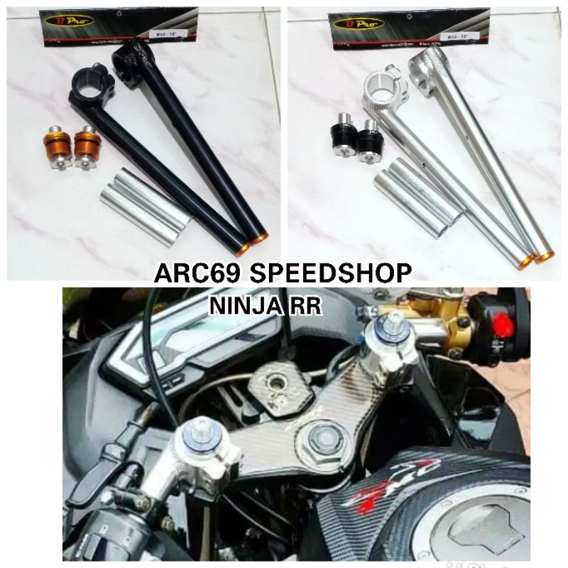 Paket Stang jepit bpro + Preload Bpro Setang ukuran 33-15 derajat Ninja R,RR