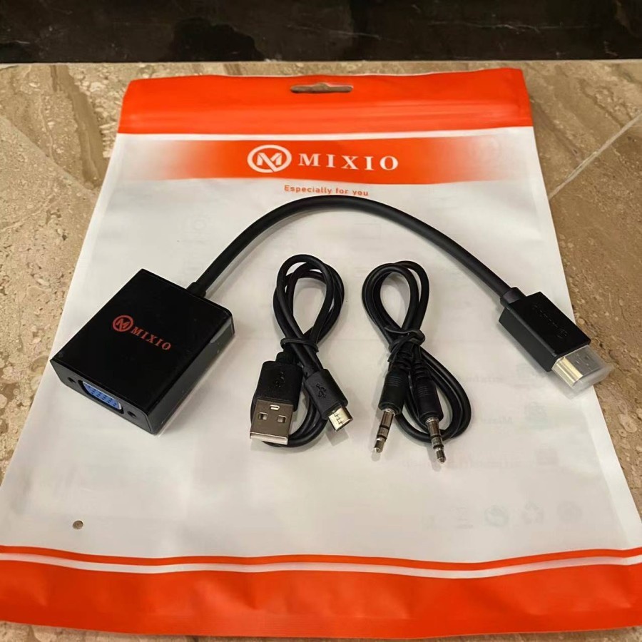 MIXIO ACH Conveter HDMI to VGA With Audio &amp; Micro-USB Power Adapter