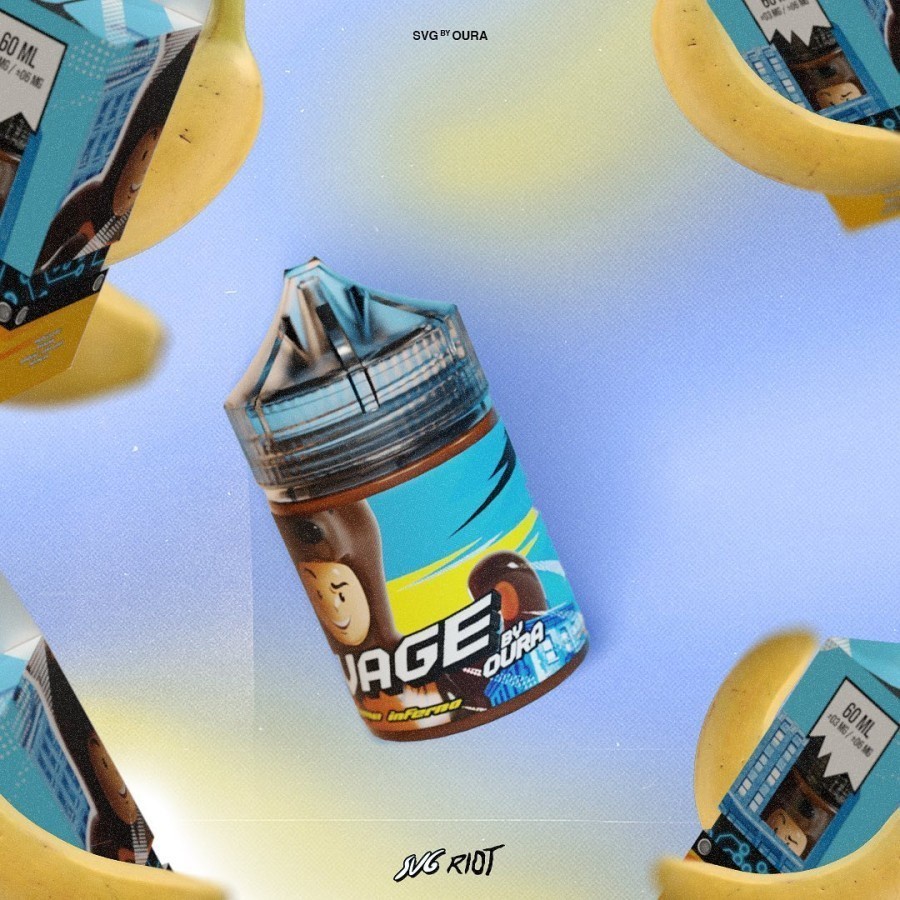 SAVAGE V1 BANANA INFERNO BY RIOT X OURA 3MG 60ML