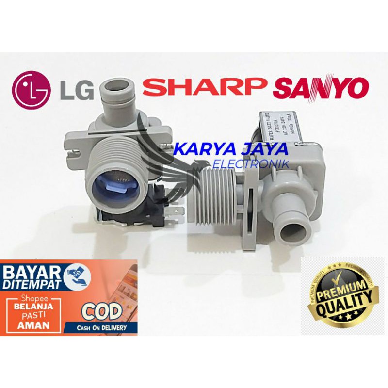 Selenoid Water inlet valve mesin cuci LG / Sharp 1 Tabung