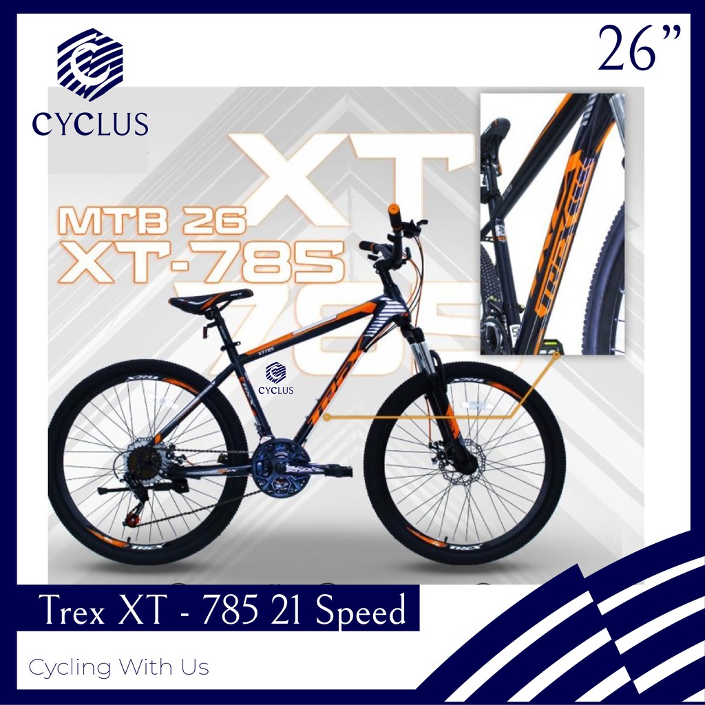 Sepeda Gunung MTB Trex XT -785 21 Speed - Kurir Instan