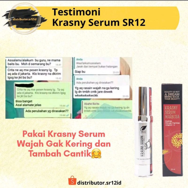SERUM SR12 KRASNY - SERUM SR12 HERBAL SKINCARE - SERUM VIT C - SERUM KULIT KERING - SERUM MARKISA - SERUM GLOWING FLEK HITAM