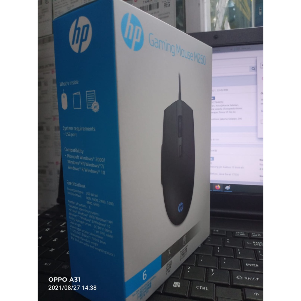 Mouse Gaming HP M260 - 6400DPI RGB Driver Macro Software ORIGINAL GARANSI DITRIBUOTR 1TAHUN