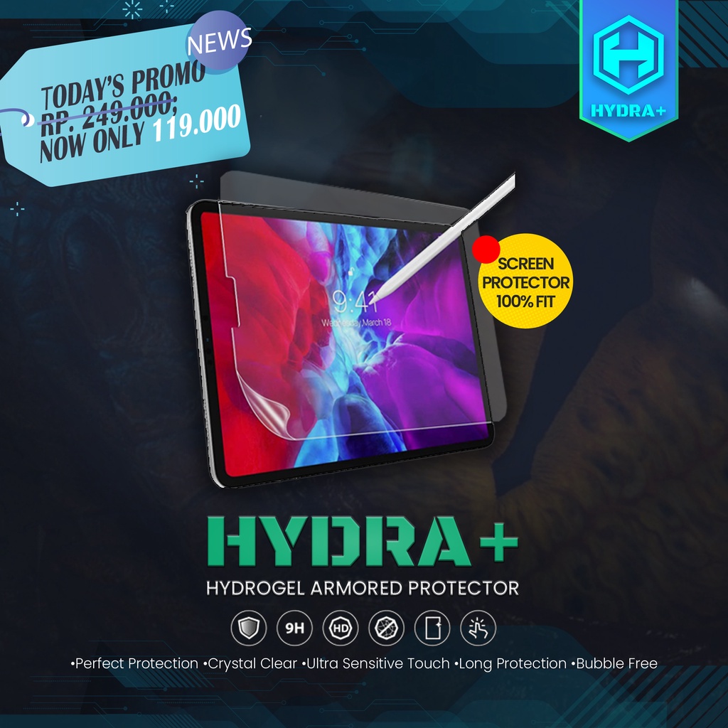 HYDRA+ Samsung Tab A 8 inch T295 - Anti Gores Hydrogel - Not Tempered Glass - Full