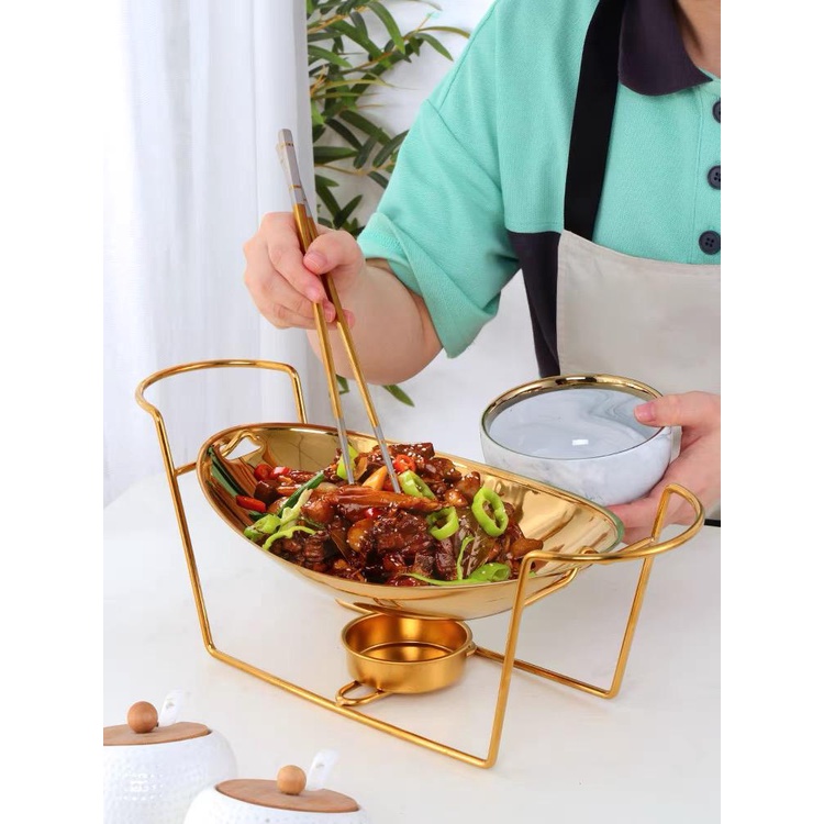 Roemahsoelthan37. Hot pot  + rak ( pemanas makanan ) GOLD