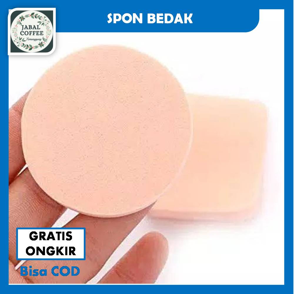 Sponge Bedak Basah / Spon Bedak Make Up / Spon Bedak Bulat Dan Kotak J137