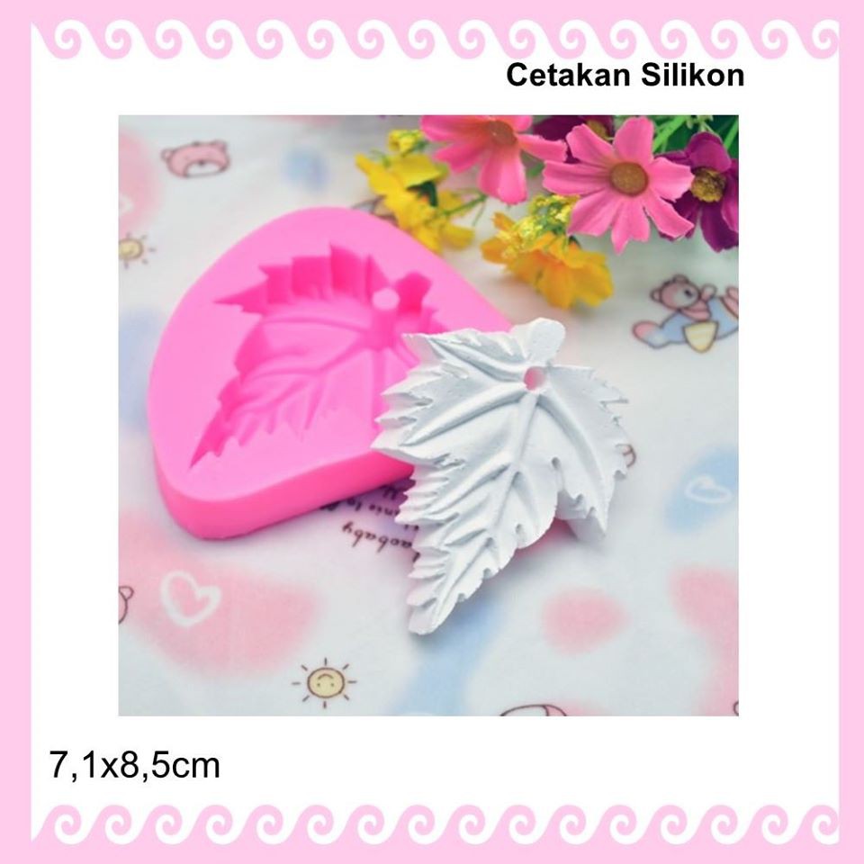 Cetakan Silikon/Silicone Mold/Cetakan Coklat motif daun