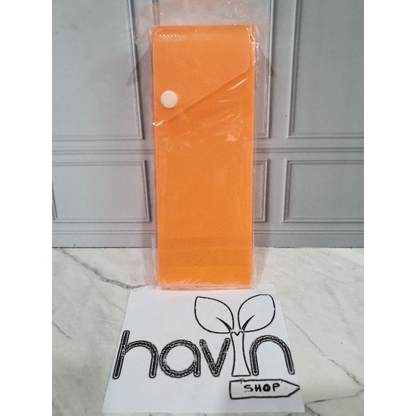 kotak pensil slot kancing/kotak pensil laci/pensil case/tempat pensil-ORANGE