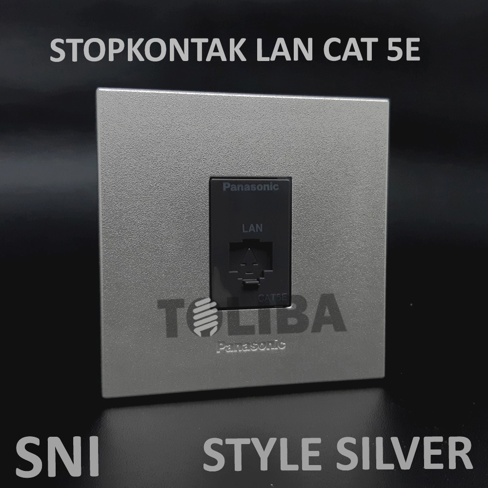 stopkontak stop kontak data cat5e silver panasonic / stop kontak panasonic internet minimalis SNI