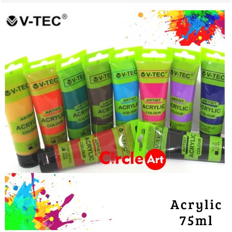 

V-Tec Artist Acrylic Colour 75 ml/ Cat acrylic / V-Tec Cat Akrilik 75ml PART 2