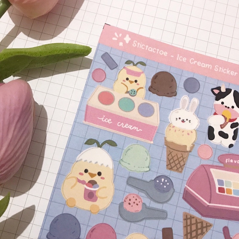 

Ice Cream Sticker Sheet - by Stictactoe