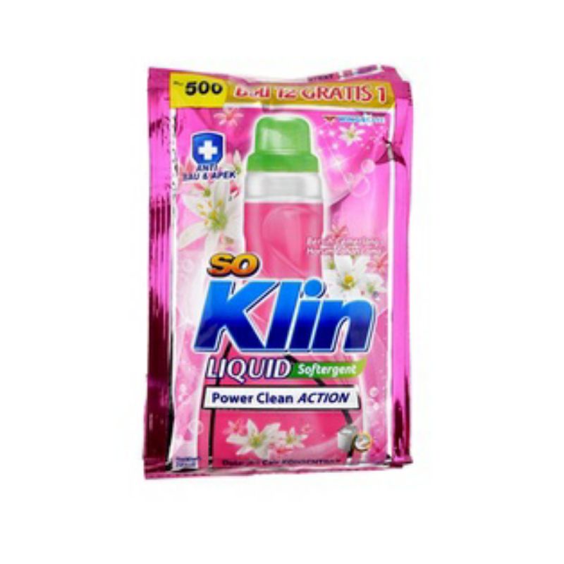 so klin softergent cair liquid sabun cuci cair detergen soklin renceng sachet