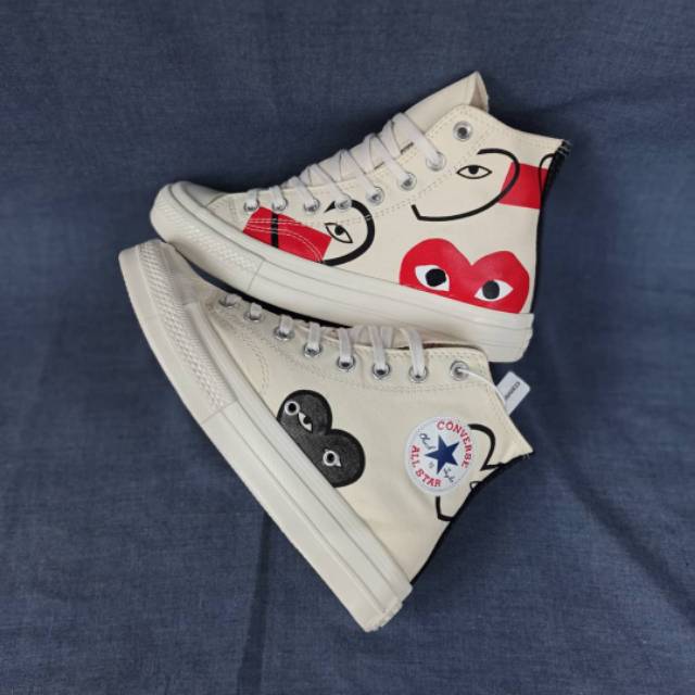 Converse 70s High CDG Milk Black Egret