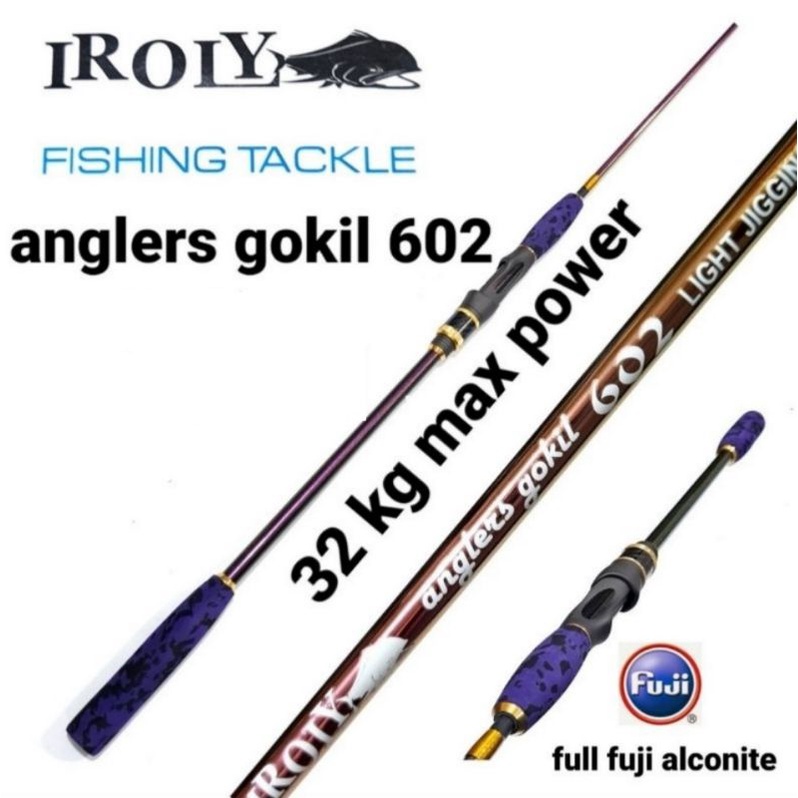 (COD) Joran Iroly Anglers Gokil Light Jigging  602/180  Ring Fuji