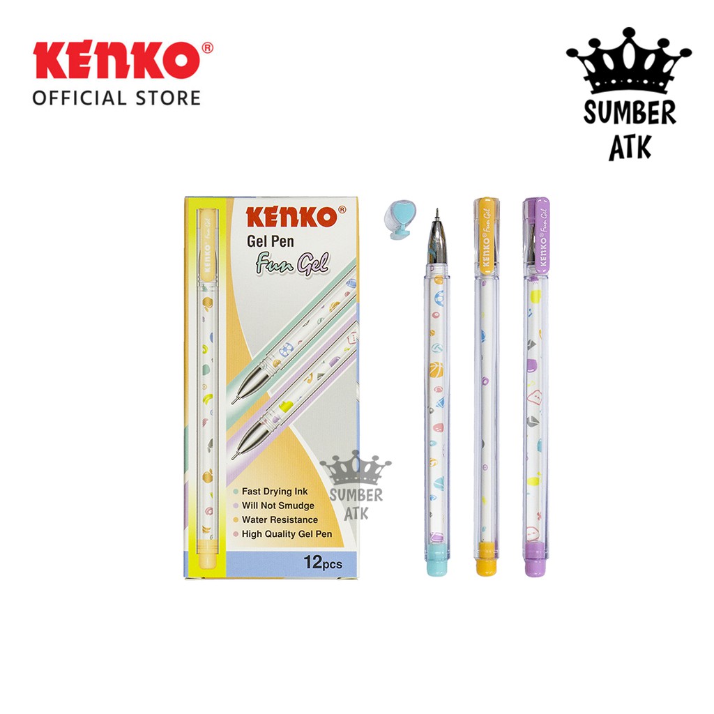 

Pulpen / Pena KENKO GEL PEN FUN Gel Black Motif Mix - 1 PCS