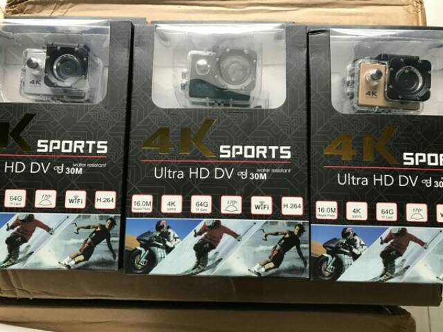 16 MP Wifi Action Camera 4K UltraHD Waterproof/ Camera Sport/Travelling/Helm/Motor