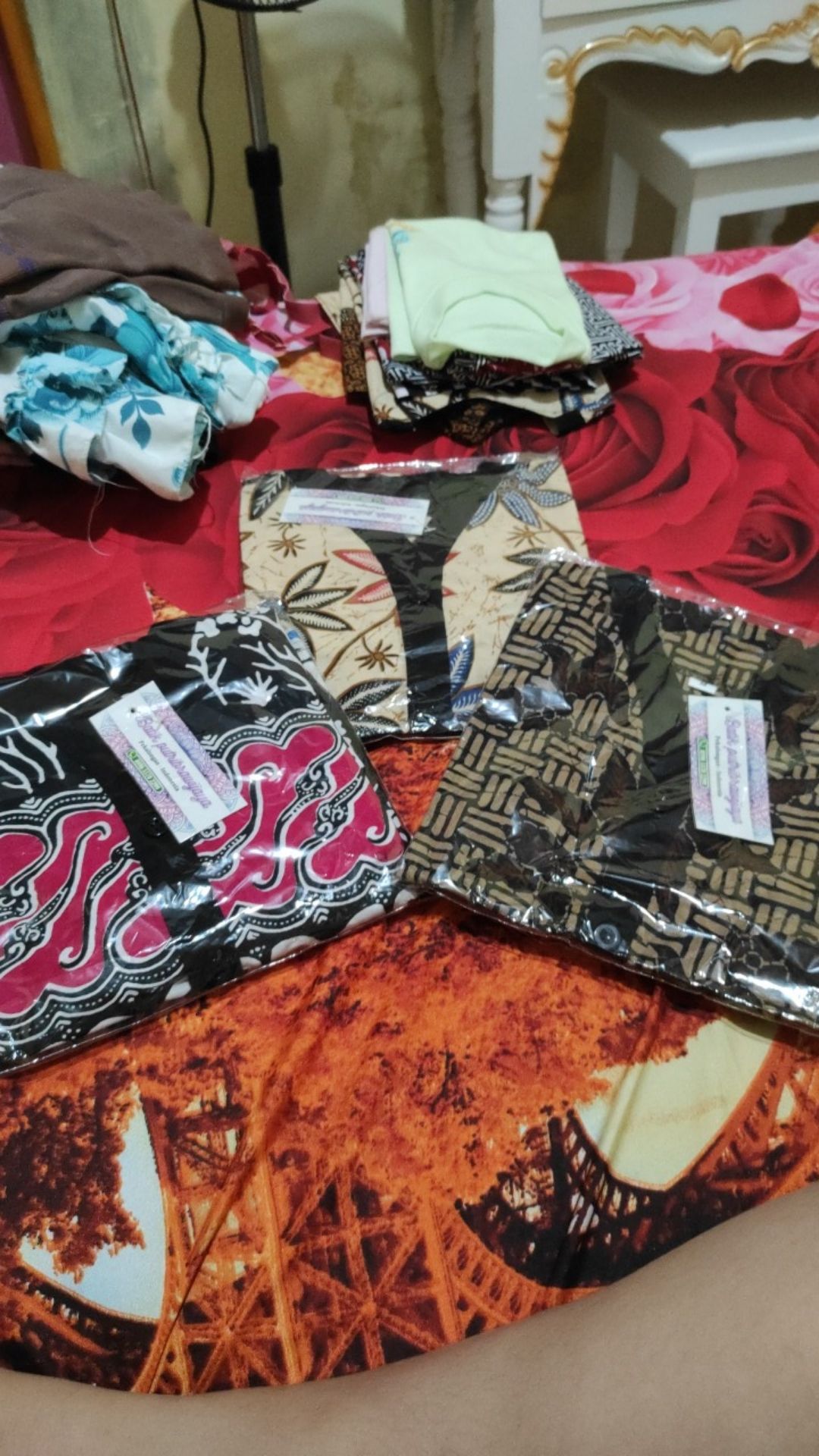 Piama Batik Anak Cowok Dan Cewek Bahan Adem Motif Kalem Untuk Usia 1-5 Tahunan.