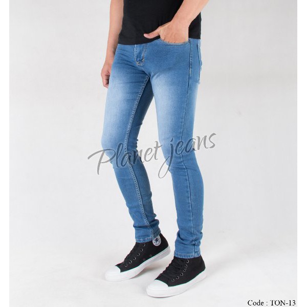 [BLYR] Pakaian Pria  Celana Jeans Panjang Skinny FIt Pria Biru Tua Denim Cowok Skiny Pensil Blue