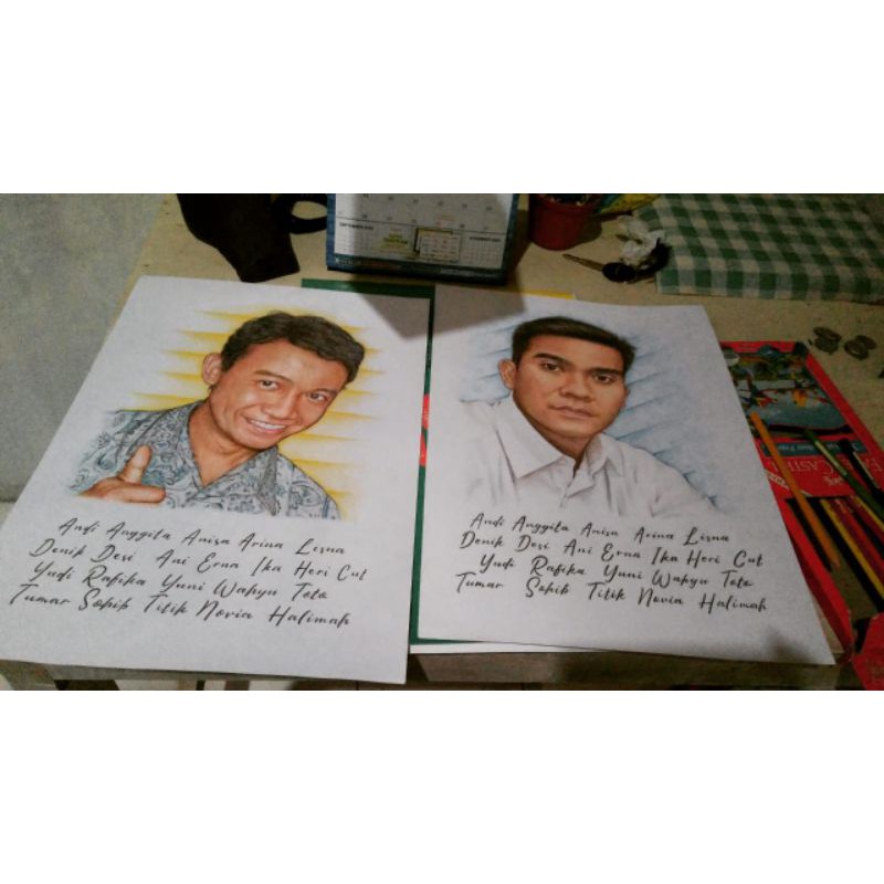 lukisan sketsa wajah