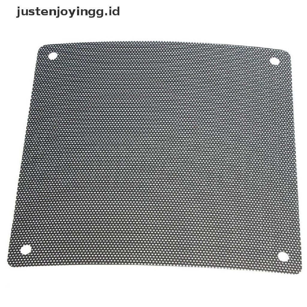 // justenjoyingg.id // 5PCS 120mm Cuttable Black PVC PC Fan Dust Filter Dustproof Case Computer Mesh ~