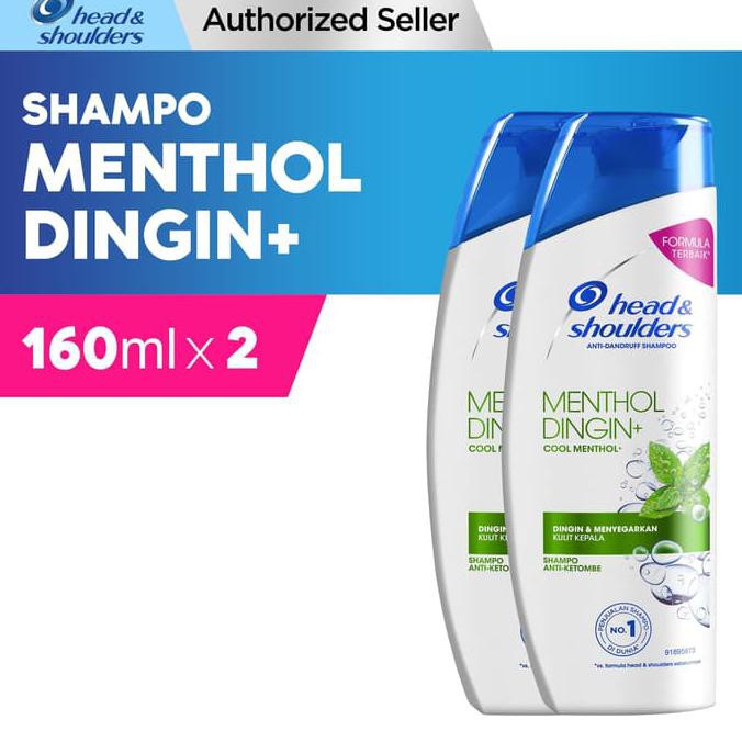 Termurah Head And Shoulder Shampoo Cool Menthol 160 Ml Paket Isi 2