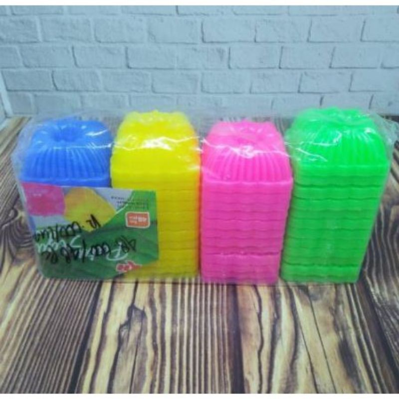 cetakan kue putri ayu bahan plastik warna warni isi 12 pcs