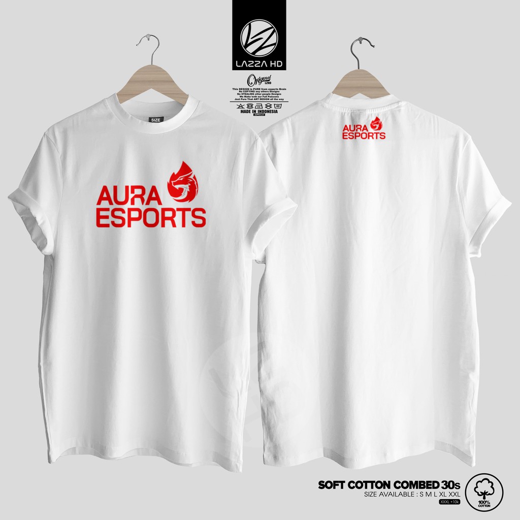 Kaos Baju Distro Esport AURA NESC Esports Logo SImple Game ML FF PUBG Terlaris Lazza HD