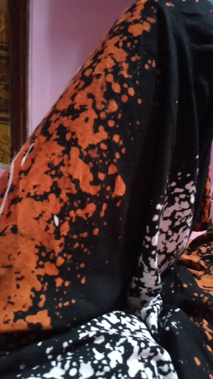 Batik Tunik Shibori Jumputan Terbaru  / Hrb026 Yelbor Navbor / Biru Putih / Originall