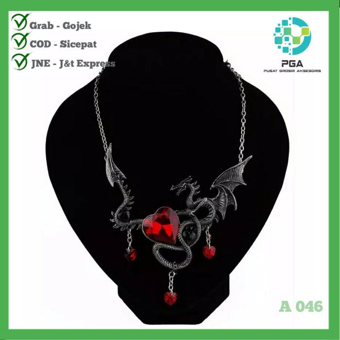 KALUNG PRIA EMAS MODEL NAGA PERMATA KUALITAS PREMIUM DAN IMPORT (COD)
